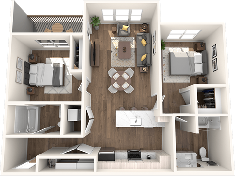 Sumner Mill Apartments 3D Floor Plan Thompsom